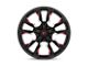 Fuel Wheels Flame Gloss Black Milled with Candy Red 5-Lug Wheel; 20x10; -18mm Offset (09-18 RAM 1500)