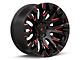 Fuel Wheels Quake Gloss Black Milled with Red Tint 5-Lug Wheel; 20x10; -18mm Offset (09-18 RAM 1500)