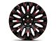 Fuel Wheels Quake Gloss Black Milled with Red Tint 5-Lug Wheel; 20x10; -18mm Offset (09-18 RAM 1500)