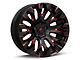 Fuel Wheels Quake Gloss Black Milled with Red Tint 5-Lug Wheel; 20x9; 1mm Offset (09-18 RAM 1500)