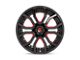 Fuel Wheels Rage Gloss Black with Red Tinted Clear 5-Lug Wheel; 20x10; -18mm Offset (09-18 RAM 1500)