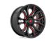 Fuel Wheels Rage Gloss Black with Red Tinted Clear 5-Lug Wheel; 24x12; -44mm Offset (09-18 RAM 1500)