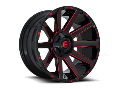 Fuel Wheels Contra Gloss Black with Red Tint Clear 8-Lug Wheel; 20x9; 20mm Offset (10-18 RAM 2500)