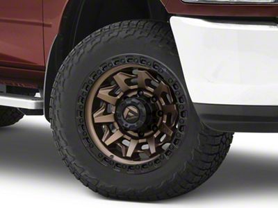 Fuel Wheels Covert Matte Bronze with Black Bead Ring 8-Lug Wheel; 20x10; -18mm Offset (10-18 RAM 2500)