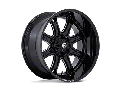 Fuel Wheels Darkstar Gloss Black Milled 8-Lug Wheel; 20x10; -18mm Offset (10-18 RAM 2500)