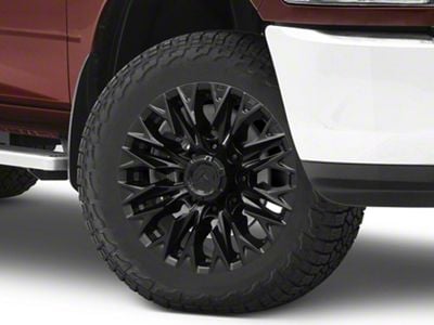 Fuel Wheels Flame Blackout 8-Lug Wheel; 20x10; -18mm Offset (10-18 RAM 2500)