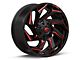 Fuel Wheels Reaction Gloss Black Milled with Red Tint 8-Lug Wheel; 24x12; -44mm Offset (10-18 RAM 2500)