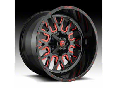 Fuel Wheels Stroke Gloss Black with Red Tint Clear 8-Lug Wheel; 20x10; -18mm Offset (10-18 RAM 2500)