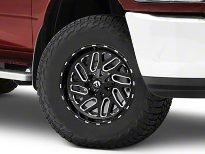 Fuel Wheels Triton Gloss Black Milled 8-Lug Wheel; 18x9; -12mm Offset (10-18 RAM 2500)