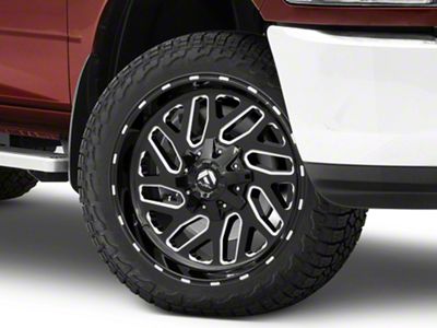 Fuel Wheels Triton Gloss Black Milled 8-Lug Wheel; 22x10; -18mm Offset (10-18 RAM 2500)