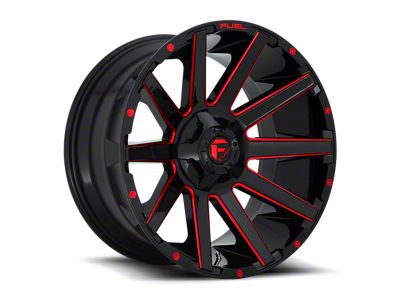 Fuel Wheels Contra Gloss Black with Red Tint Clear 8-Lug Wheel; 20x9; 20mm Offset (10-18 RAM 3500 SRW)