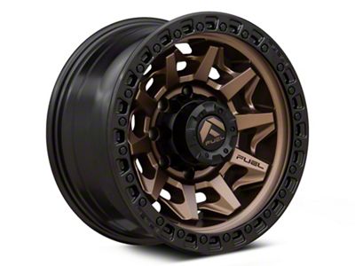 Fuel Wheels Covert Matte Bronze with Black Bead Ring 8-Lug Wheel; 18x9; -12mm Offset (10-18 RAM 3500 SRW)