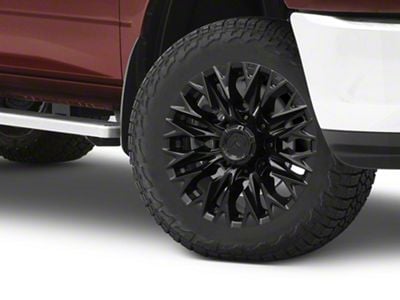 Fuel Wheels Flame Blackout 8-Lug Wheel; 20x10; -18mm Offset (10-18 RAM 3500 SRW)