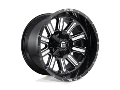 Fuel Wheels Hardline Gloss Black Milled 8-Lug Wheel; 18x9; 1mm Offset (10-18 RAM 3500 SRW)