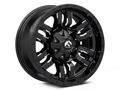 Fuel Wheels Sledge Gloss Black Milled 8-Lug Wheel; 18x9; 1mm Offset (10-18 RAM 3500 SRW)