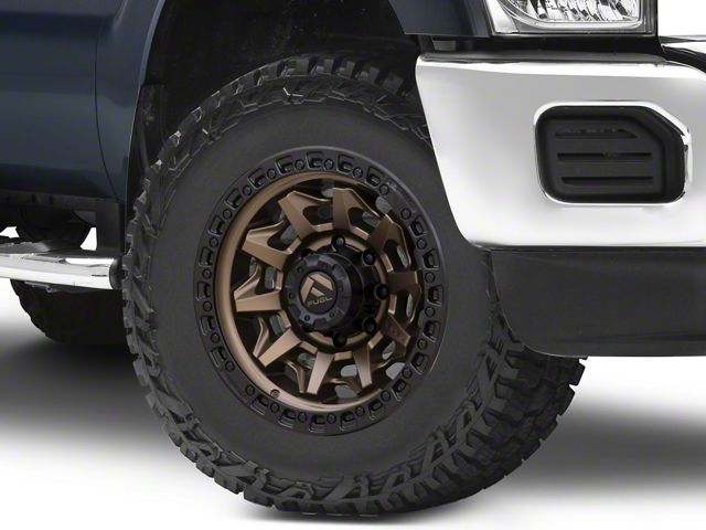Fuel Wheels Covert Matte Bronze with Black Bead Ring 8-Lug Wheel; 18x9; -12mm Offset (11-16 F-250 Super Duty)