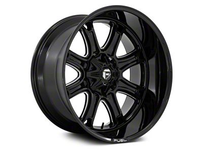 Fuel Wheels Darkstar Gloss Black Milled 8-Lug Wheel; 20x10; -18mm Offset (11-16 F-250 Super Duty)