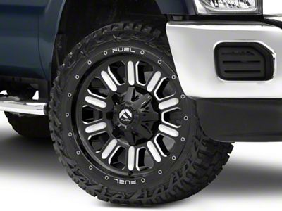 Fuel Wheels Hammer Gloss Black Milled 8-Lug Wheel; 22x10; -18mm Offset (11-16 F-250 Super Duty)