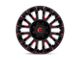 Fuel Wheels Quake Gloss Black Milled with Red Tint 8-Lug Wheel; 20x9; 1mm Offset (11-16 F-250 Super Duty)