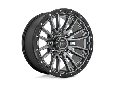 Fuel Wheels Rebel Matte Gunmetal with Black Bead Ring 8-Lug Wheel; 22x10; -18mm Offset (11-16 F-250 Super Duty)