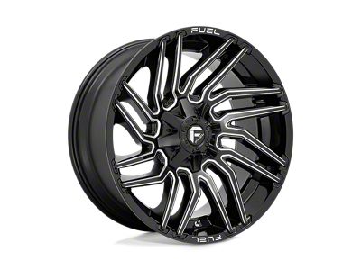 Fuel Wheels Typhoon Gloss Black Milled 8-Lug Wheel; 22x10; -18mm Offset (11-16 F-250 Super Duty)