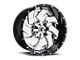 Fuel Wheels Cleaver Chrome with Gloss Black Lip 8-Lug Wheel; 20x12; -44mm Offset (11-16 F-350 Super Duty SRW)