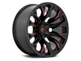 Fuel Wheels Flame Gloss Black Milled with Candy Red 8-Lug Wheel; 20x9; 1mm Offset (11-16 F-350 Super Duty SRW)