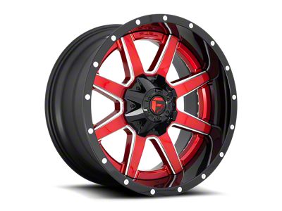 Fuel Wheels Maverick Gloss Red Milled 8-Lug Wheel; 22x12; -44mm Offset (11-16 F-350 Super Duty SRW)