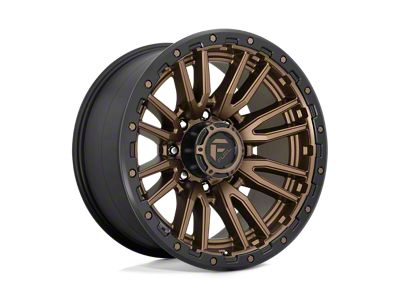 Fuel Wheels Rebel Matte Bronze with Black Bead Ring 8-Lug Wheel; 20x10; -18mm Offset (11-16 F-350 Super Duty SRW)