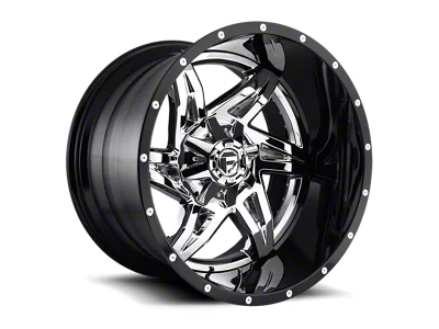 Fuel Wheels Rocker Chrome with Gloss Black Lip 8-Lug Wheel; 22x10; -13mm Offset (11-16 F-350 Super Duty SRW)