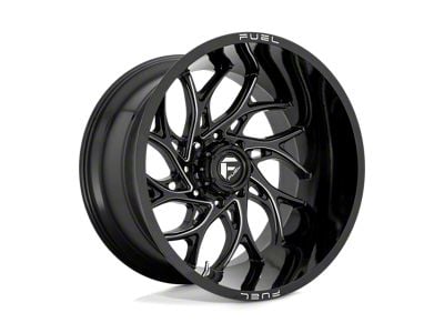 Fuel Wheels Runner Gloss Black Milled 8-Lug Wheel; 24x12; -44mm Offset (11-16 F-350 Super Duty SRW)