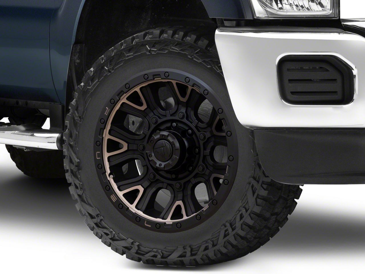 Fuel Wheels F-350 Super Duty Traction Matte Black with Double Dark Tint ...