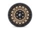 Fuel Wheels Zephyr Matte Bronze with Black Bead Ring 8-Lug Wheel; 17x9; -12mm Offset (11-16 F-350 Super Duty SRW)