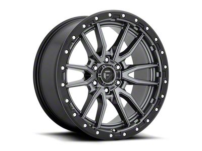 Fuel Wheels Rebel Matte Gunmetal with Black Ring 8-Lug Wheel; 20x10; -18mm Offset (11-14 Silverado 2500 HD)