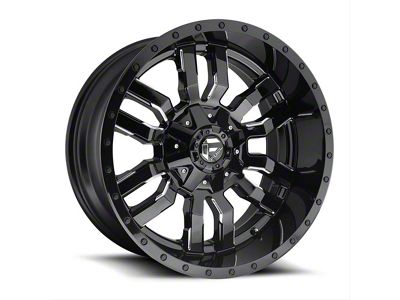 Fuel Wheels Sledge Gloss Black Milled 8-Lug Wheel; 22x12; -44mm Offset (11-14 Silverado 2500 HD)