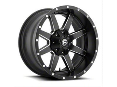 Fuel Wheels Maverick Matte Black Milled 8-Lug Wheel; 22x10; -24mm Offset (11-14 Silverado 3500 HD SRW)