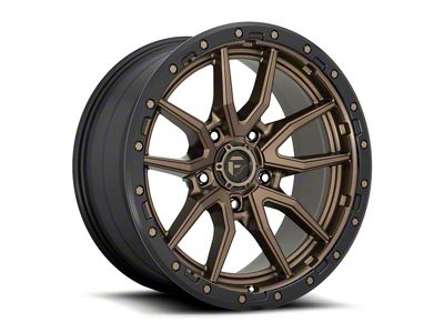 Fuel Wheels Rebel Matte Bronze with Black Ring 8-Lug Wheel; 22x10; -18mm Offset (11-14 Silverado 3500 HD SRW)