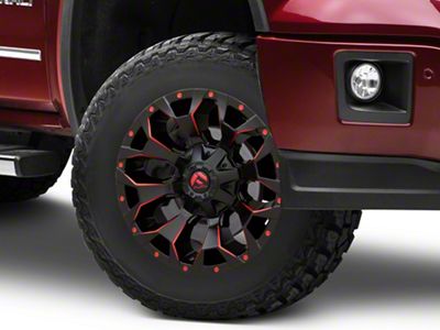 Fuel Wheels Assault Matte Black Red Milled 6-Lug Wheel; 17x9; 2mm Offset (14-18 Sierra 1500)