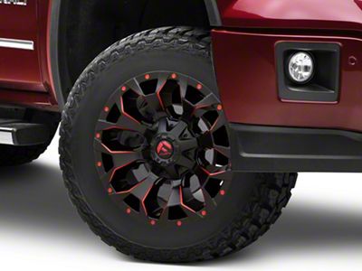 Fuel Wheels Assault Matte Black Red Milled 6-Lug Wheel; 18x9; -13mm Offset (14-18 Sierra 1500)