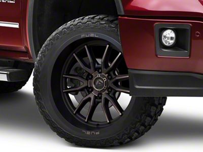 Fuel Wheels Clash Matte Black Double Dark Tint 6-Lug Wheel; 22x10; -18mm Offset (14-18 Sierra 1500)