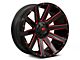 Fuel Wheels Contra Gloss Black with Red Tint 6-Lug Wheel; 22x10; -19mm Offset (14-18 Sierra 1500)