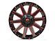 Fuel Wheels Contra Gloss Black with Red Tinted Clear 6-Lug Wheel; 20x10; -19mm Offset (14-18 Sierra 1500)