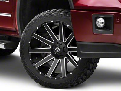 Fuel Wheels Contra Matte Black Milled 6-Lug Wheel; 22x10; -19mm Offset (14-18 Sierra 1500)