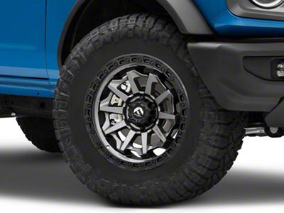 Fuel Wheels Covert Matte Gunmetal with Black Bead Ring 6-Lug Wheel; 18x9; -12mm Offset (14-18 Sierra 1500)