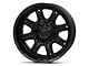 Fuel Wheels Darkstar Matte Black with Gloss Black Lip 6-Lug Wheel; 22x10; -18mm Offset (14-18 Sierra 1500)