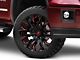 Fuel Wheels Flame Gloss Black Milled with Candy Red 6-Lug Wheel; 22x10; -18mm Offset (14-18 Sierra 1500)