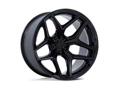 Fuel Wheels Flux Gloss Black 6-Lug Wheel; 22x10; -18mm Offset (14-18 Sierra 1500)