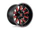 Fuel Wheels Hardline Gloss Black with Red Tinted Clear 6-Lug Wheel; 20x9; 2mm Offset (14-18 Sierra 1500)