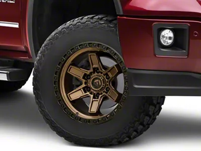 Fuel Wheels Kicker Matte Bronze with Black Bead Ring 6-Lug Wheel; 17x9; 1mm Offset (14-18 Sierra 1500)