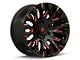 Fuel Wheels Quake Gloss Black Milled with Red Tint 6-Lug Wheel; 18x9; 1mm Offset (14-18 Sierra 1500)